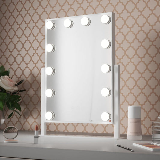 Miroir de Vanité LED Économique avec Éclairage Réglable 47x36cm