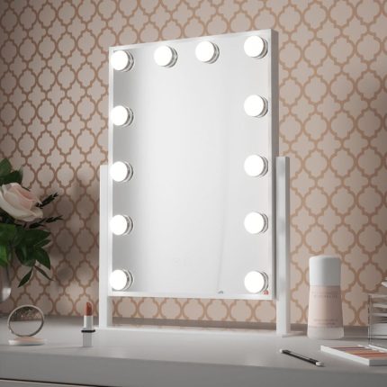 Miroir de coiffeuse LED 47x36cm avec éclairage réglable