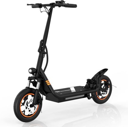EVERCROSS ES2 Trottinette Électrique Adulte Pliable – Batterie 36V 10.4Ah, Pneus 12", Siège et Panier Amovibles