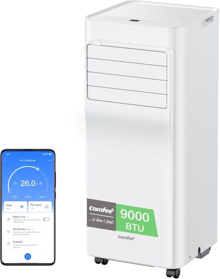 COMFEE' Breezy Cool 2.6 | Climatiseur Mobile Connecté 9000 BTU