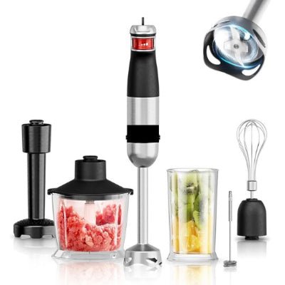 Mixeur,  mélangeur 6 en 1 multifonctionnel Mixeur plongeant puissant de qualité supérieur