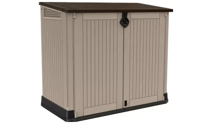 Keter Store-It-Out Midi 880L Plastic Garden Storage – Beige & Brown