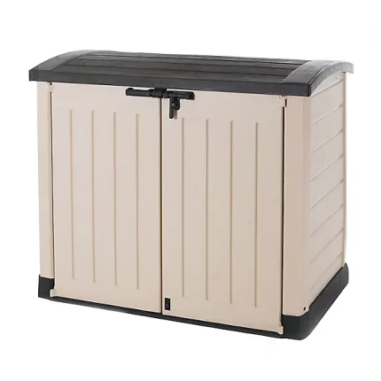 Keter Store-It-Out ARC 1200L Beige & Brown Garden Storage Box with Top & Front Access