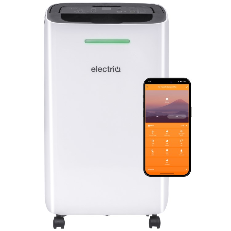 electriQ 12L Low-Energy Smart Dehumidifier with Wi-Fi and Heater
