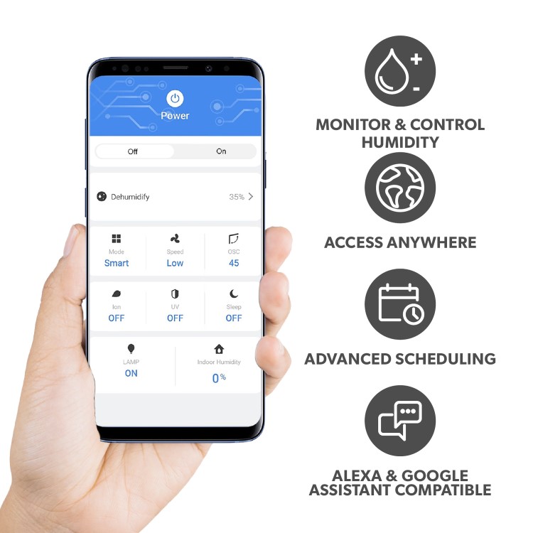 electriQ 12L Low-Energy Smart Dehumidifier with Wi-Fi and Heater - Image 7