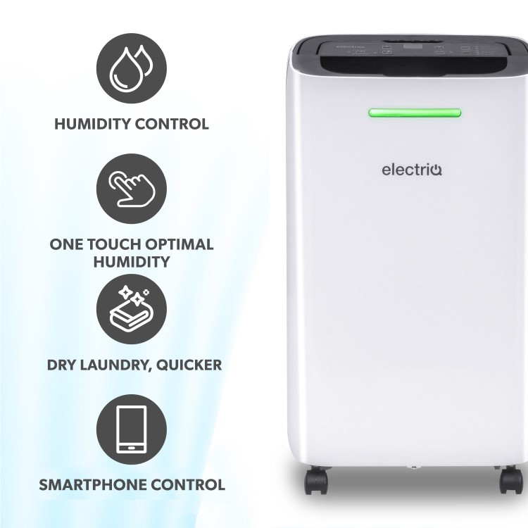 electriQ 12L Low-Energy Smart Dehumidifier with Wi-Fi and Heater - Image 8