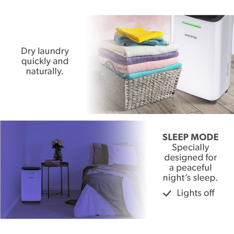electriQ 12L Low-Energy Smart Dehumidifier with Wi-Fi and Heater - Image 9