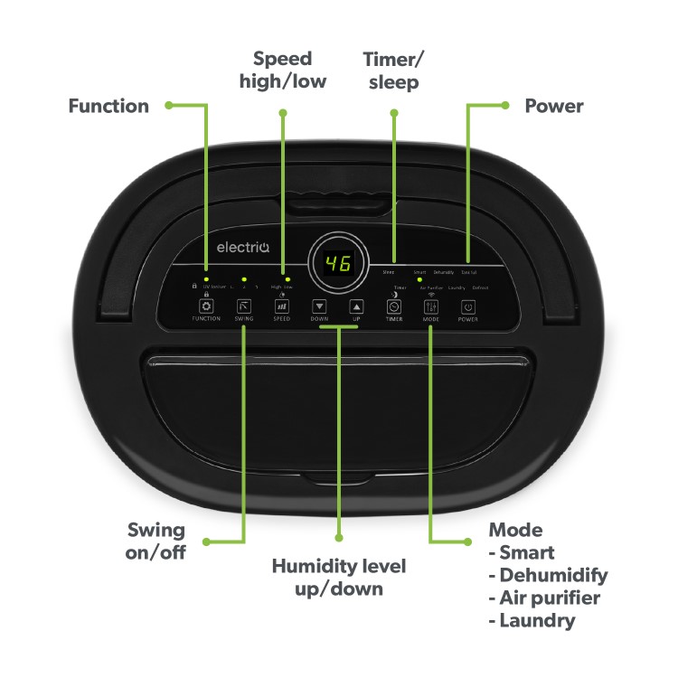 electriQ 20L Low-Energy Smart Laundry Dehumidifier - Image 2