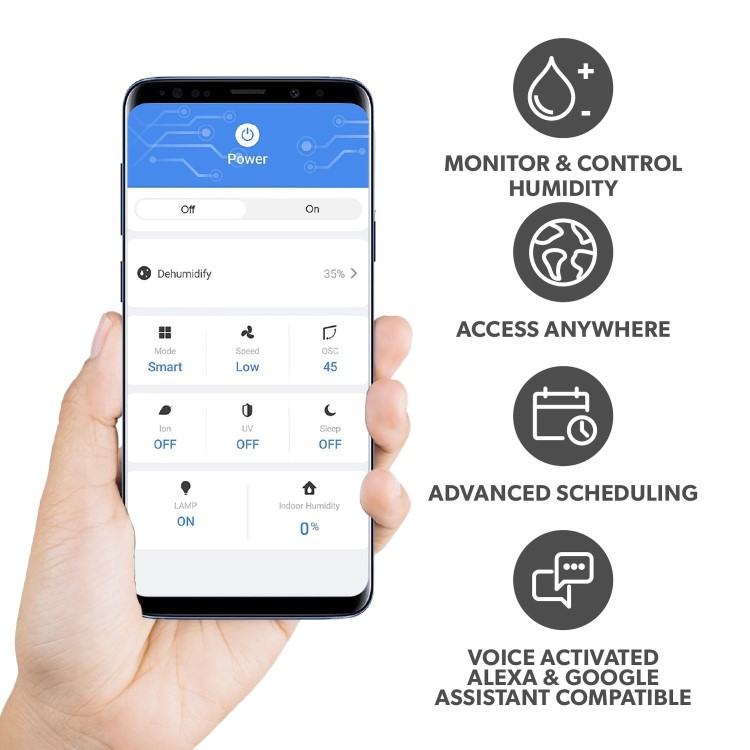 electriQ 25L Smart Low-Energy Laundry Dehumidifier with Wi-Fi and Heater - Image 7